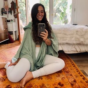 Oaxacan Loom Plant Dyed Cotton Hooded Poncho with Fringe